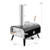 thumbnail of COSTWAY Forno per pizza da esterno con pietra refrattaria, paletta per pizza, termometro, gambe pieghevoli e borsa per il trasporto