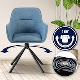 thumbnail of Lote de 2 sillas de tela Tipton Azul