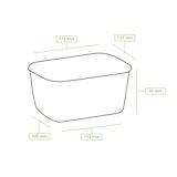 thumbnail of greenbox - Kartonschale / Salatschale 500 ml, 17,5 x 12,5 x 4 cm, braun, rechteckig, 50 St.