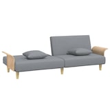 thumbnail of Helloshop26 - Sofá-cama com braços 224 x 89 x 70 cm tecido cinza claro 02_0021007