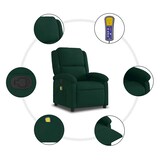 thumbnail of vidaXL Massagesessel Dunkelgrün Samt