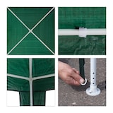 thumbnail of Relaxdays Pavillon Zelt HBT:250x300x300cm, quadratisch, Dach aus PE, Partyzelt für Festival/Feier, Stahlgestell, grün