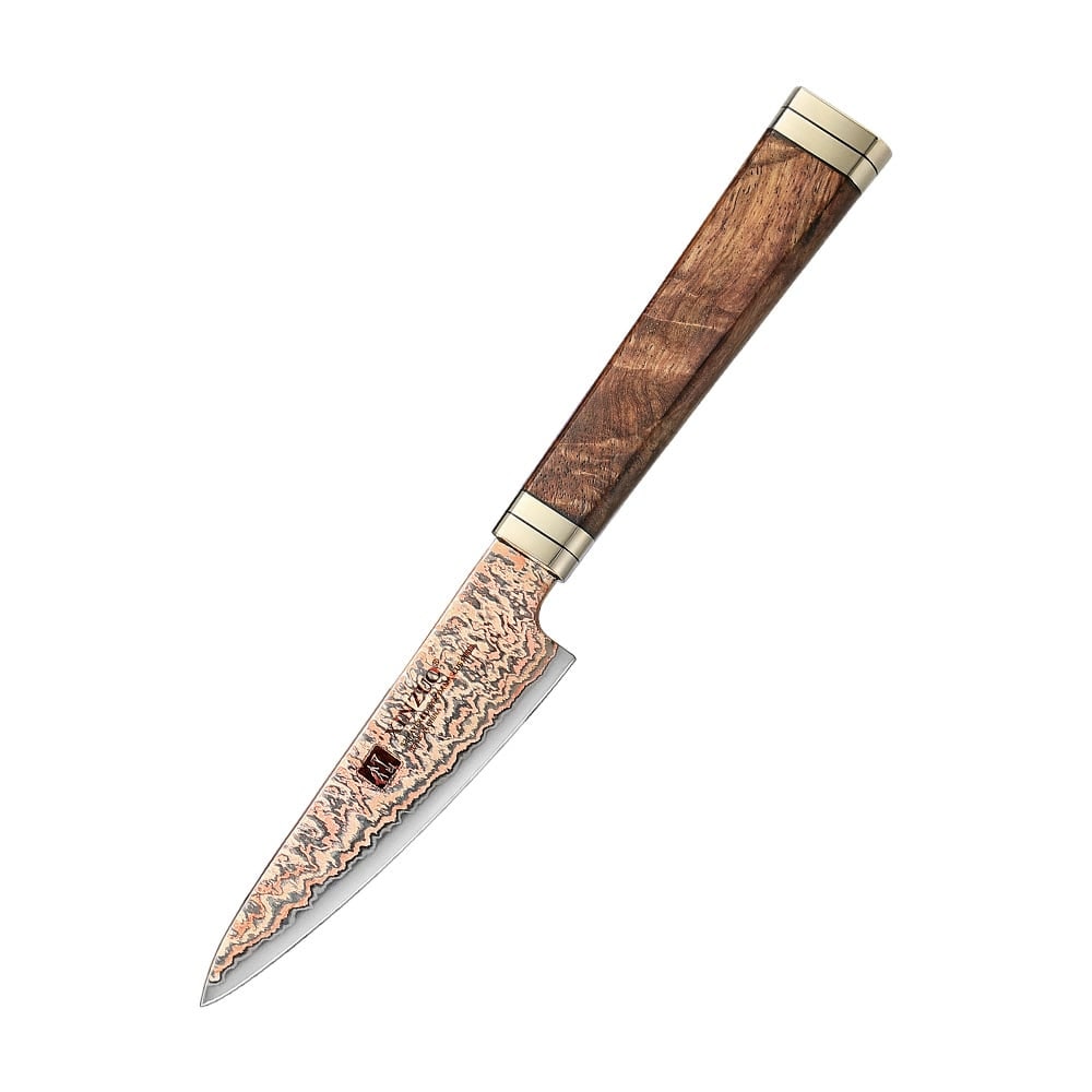 XinZuo - Koper Damascus Schilmes 10 cm - X08C series - gemaakt van 53-laags koper damascus