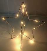 thumbnail of LED-Weihnachtsstern 25cm gold glitzernd Adventsstern Leuchtstern Drahtstern Deko Stern