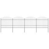 thumbnail of vidaXL Gartenzaun mit Speerspitze Stahl 714,5 x 175 cm Schwarz