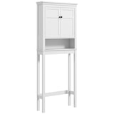 thumbnail of HOMCOM mueble sobre inodoro armario para lavadora con 2 puertas compartimiento y estante ajustable mueble para baño 70x20x175 cm blanco
