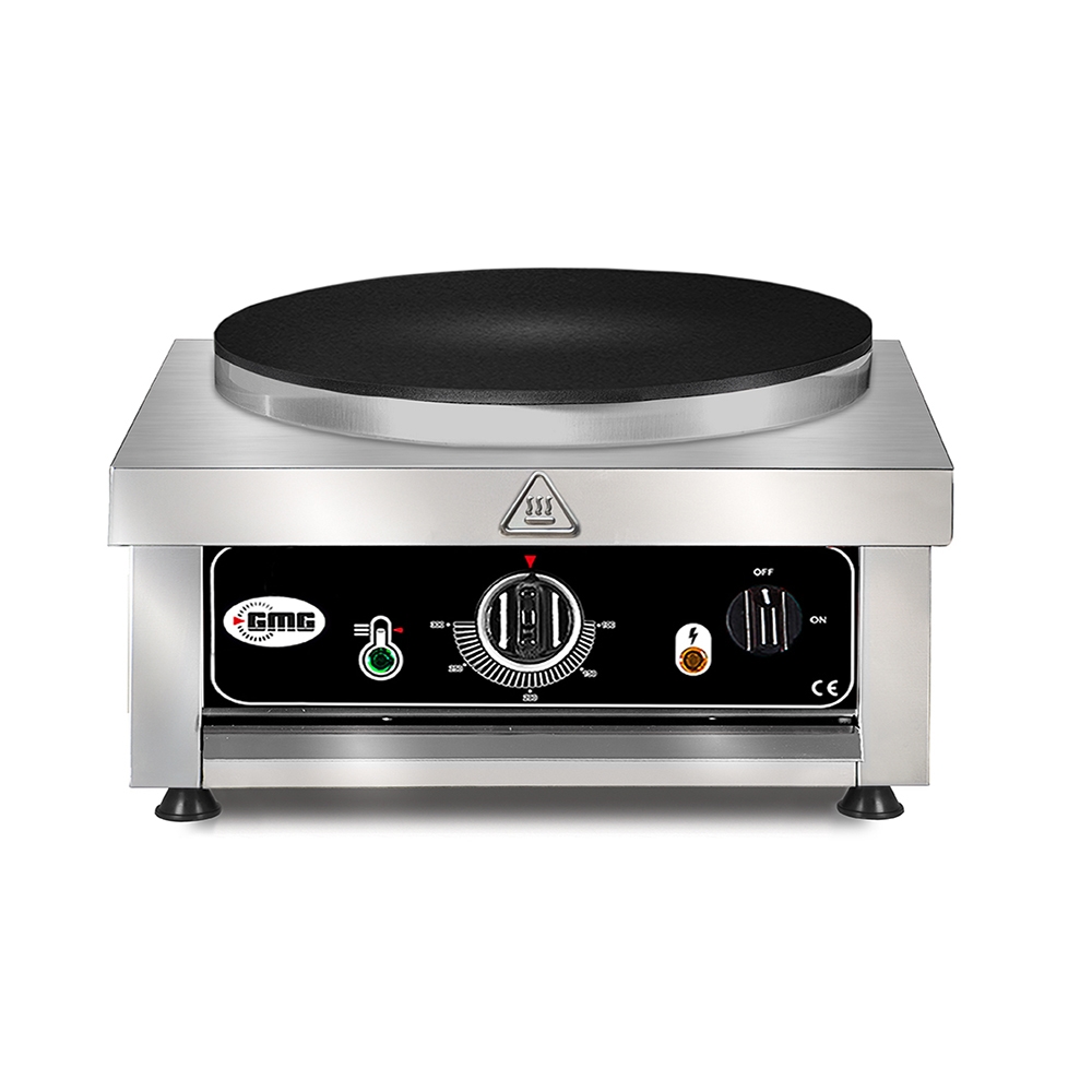 GMG - Crepes-Eisen - Ø 40cm -Plattendurchmesser 40cm - Backplatte Teflonbeschichtet - 50° - 300° - Gehäuse Edelstahl