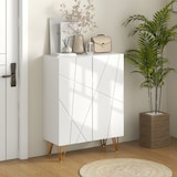 thumbnail of Mueble zapatero de recibidor armario zapatero con estantes ajustables bisagras de cierre suave para 15-20 pares de zapatos 72x31,5x95 cm blanco