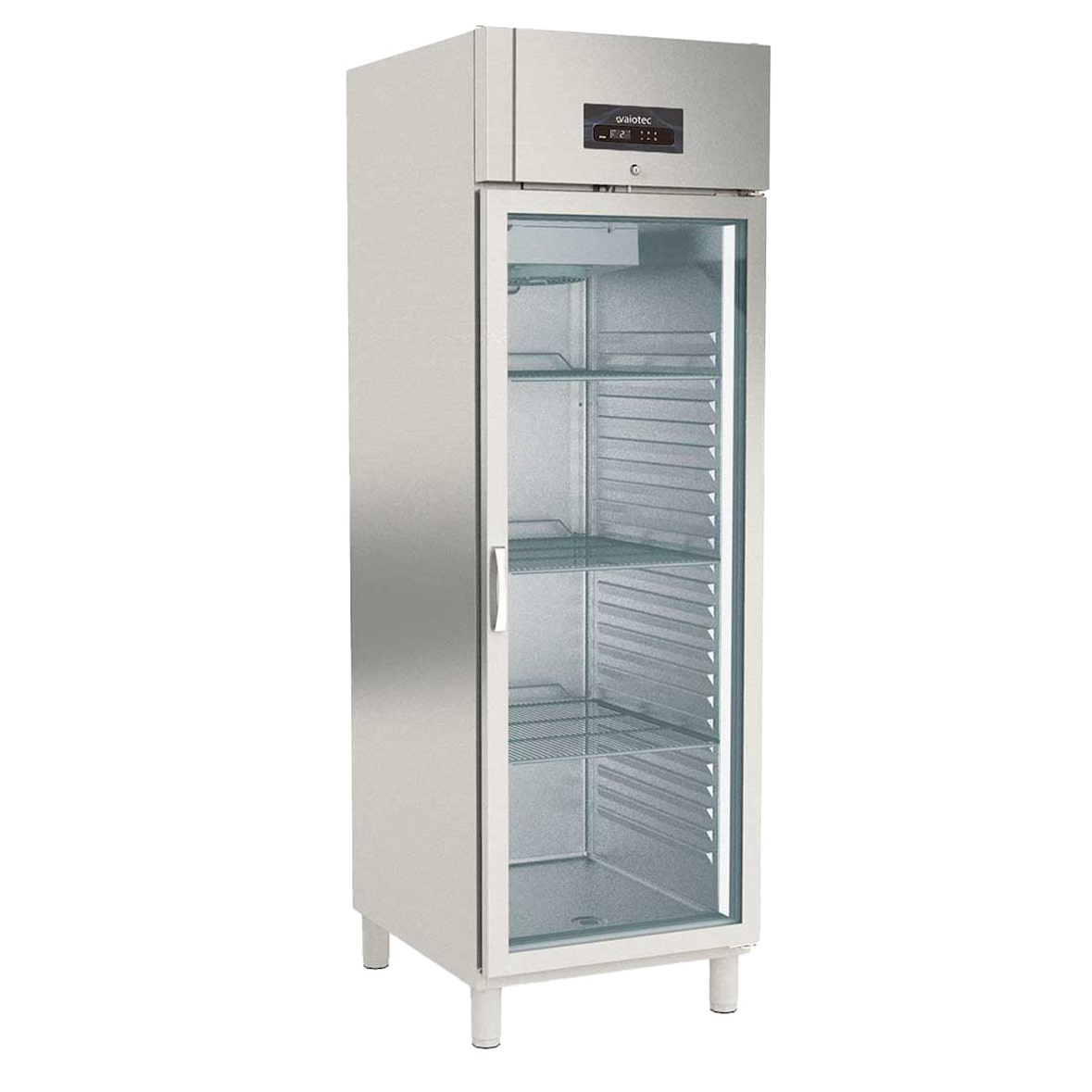 Frigorífico expositor em aço inoxidável, 1 porta, refrigeração a ar, GN2/1, 211 x 66 x 85,4cm, com fechadura, 700L CORECO 10283 Vaiotec