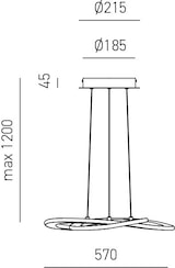 thumbnail of Yara S/P N 40W LED 1900lm 4000K Pendelleuchte aus weißem Aluminium und Silikon - Gealuce Dimmbar mit Phasenanschnitt und Druckschalter