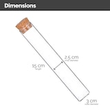 thumbnail of Dayshake Reageerbuisjes met kurk - 40 stuks - 15 cm x 3 cm - Flesjes - Proefbuisjes glas - Glazen Buisjes voor Doopsuiker