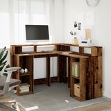 thumbnail of Bureau avec lumières LED vieux bois bois d'ingénierie Modèle Atlas Master Pro Plus