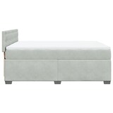 thumbnail of vidaXL Boxspringbett mit Matratze Hellgrau 140x200 cm Samt