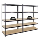 thumbnail of PROREGAL Mega Deal | 2x Schwerlastregal TAURUS | HxBxT 180x120x60 cm |  Fachlast 175kg | Schwarz | Stecksystem Lagerregal Regalsystem 2 Stk.