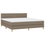 thumbnail of vidaXL Boxspringbett mit Matratze & LED Taupe 180x200 cm Stoff