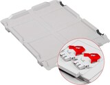 thumbnail of PROREGAL SuperSparSet 5x Eurobox NextGen Economy mit Scharnierdeckel & roten Verschlüssen, Griffe zu, HxBxT 22x40x60cm, 44L, Eurobehälter, Box