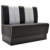 thumbnail of Americano Retro Eckbank | 204x204 cm | Dinerbank Set Schwarz & Weiß | Gastro Sitzbank mit Ecke