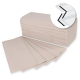 thumbnail of 2400x BIO Papierhandtuch 2-lagig ZZ/V-Falzung Natur 23x19 cm Papierhandtücher Falthandtücher Falthandtuch