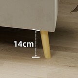 thumbnail of Modernes Bettgestell 160x200 cm aus hochwertigem niederländischem Velours in Beige, zeitloses Design für Ihr Schlafzimmer