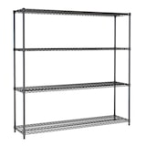 thumbnail of Combisteel stellingsysteem met 4 legborden van zwart staal 1800x450x1800mm