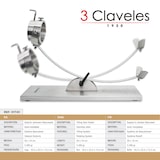 thumbnail of 3 Claveles 01743 - Soporte Jamonero Basculante en Acero Inoxidable y Cabezal Giratorio