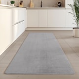 thumbnail of Carpetsale24 Läufer Teppich Silber 80x250 cm  Waschbarer Kurzflor Teppich, rutschfest & weich, einfarbig Design für Schlafzimmer, Küche & Flur