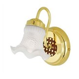 thumbnail of Wandleuchte Rattan Messing poliert / Opalglas