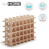 WellHome - Modulair wijnrek voor 24 flessen in hout 75,9x22x54,5cm