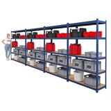 thumbnail of PROREGAL MegaDeal 4x Schwerlastregal Ragnar, HxBxT 180x120x40cm, Fachlast 175kg, Blau, Garagenregal Werkstattregal Lagerregal Steckregal