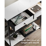 thumbnail of Helloshop26 - Mesa de apoio estreita para hall de entrada com 2 gavetas de tecido mesa de apoio/lateral de 3 níveis 24 x 76 x 80 cm 12_0008000