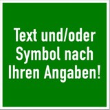 thumbnail of Dreifke® Aufkleber, Rettungszeichen - Text und/oder Symbol nach Ihren Angaben, Folie, 200x200 mm