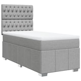 thumbnail of vidaXL Boxspringbett mit Matratze Hellgrau 90x200 cm Stoff
