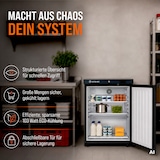 thumbnail of GastroHero Lagerkühlschrank ECO 200 Schwarz 129 Liter Umluftkühlung 0 bis +8 °C automatische Abtauung Gewerbe Kühlschrank