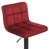 thumbnail of Banco de bar em veludo Feni vermelho