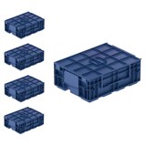 thumbnail of PROREGAL 5x VDA KLT Kleinladungsträger mit Verbundboden & Auflagedeckel | HxBxT 14,7x30x40cm | 10 Liter | KLT