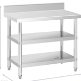 thumbnail of Royal Catering - RVS werktafel - ECO - 100 x 60 cm - 500 kg - tussenplank -