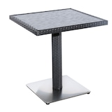 thumbnail of METRO PROFESSIONAL Tavolo da bistrot Barbados, alluminio/polirattan, 70 x 70 cm, piano del tavolo effetto legno, nero