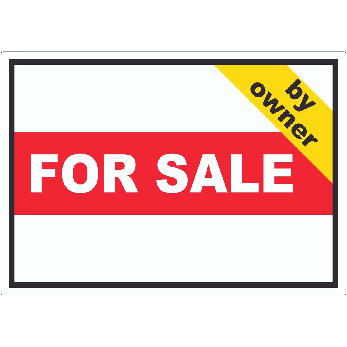 For Sale by owner Aufkleber mit Text Werbeaufkleber A0 (841x1189mm)