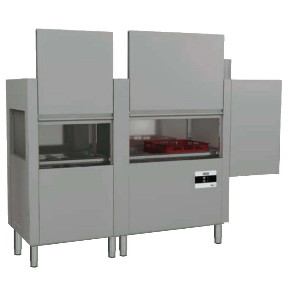 EURAST - Tunnel de lavage module de prélavage, lavage, rinçage et séchage - 2568x770x1620 mm - 35500 W 400/3V - 28SDC201