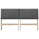 thumbnail of vidaXL Gestoffeerd hoofdbord Donkergrijs 160 cm Massief grenenhout
