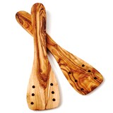 thumbnail of 2er Set Pfannenwender aus Olivenholz mit Löchern 30 cm