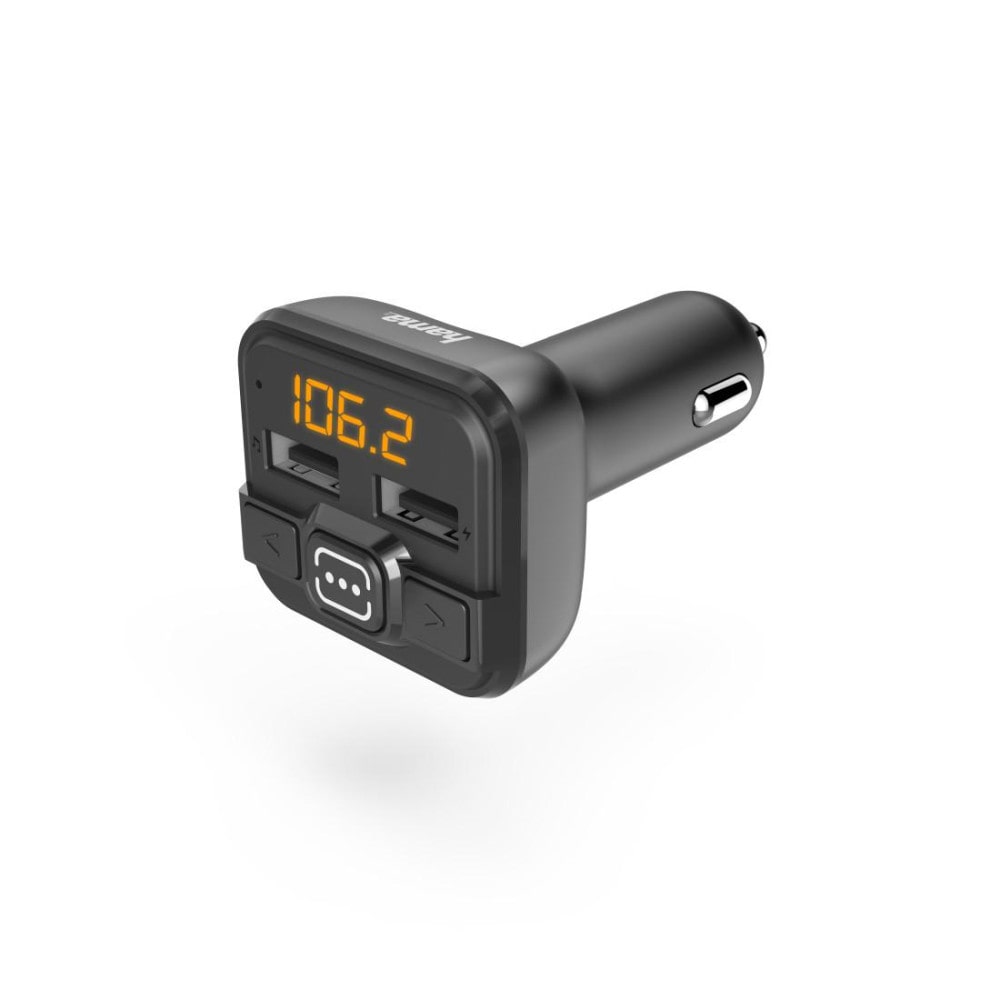 Hama FM Transmitter für Autoradio mit USB & AUX - Schwarz
