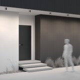 thumbnail of Moderner Außen-Deckenstrahler, Graphit, Metall, Minimalistisches Design, Zylindrisch, LED-Modul mit 3000k, 800lm, 7 W, IP65