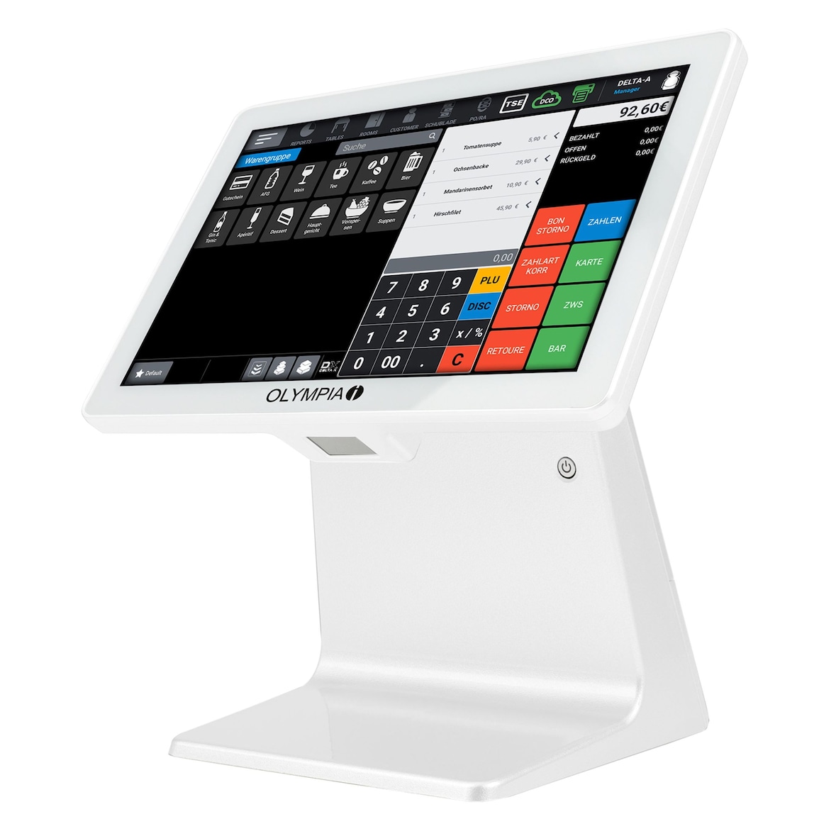 Olympia TS10 Allrounder Touch Scan Handel Gastro weiß