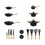 thumbnail of Excelsa Kochgeschirr Set 19 Stück Schwarz Wood Aluminium Schwarz