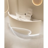 thumbnail of 【M Duihao160cm】Empfangstheke Theke geschwungene Tresen Kasse Empfangstresen beige