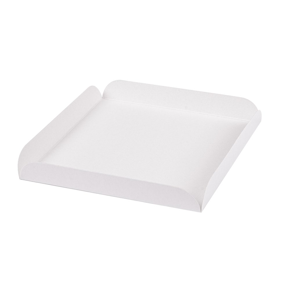 Cuadrados Con Pestañas  15X15X2 Cm Blanco Cartón (250 Unidades)