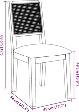 thumbnail of vidaXL Esszimmerstühle mit Kissen 2 Stk. Braun Massivholz Gummibaum