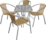 thumbnail of Bistrotisch Balkontisch Gartentisch Terrassentisch Glastisch silber 60x60 cm : Silber