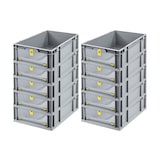 thumbnail of PROREGAL Eurobox NextGen Insight Cover | HxBxT 17x40x60 | 34 Liter | Niedrig/Gelb | Eurobehälter, Transportbox, Transportbehälter, Stapelbehälter